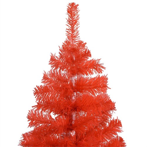 Künstlicher Weihnachtsbaum mit LEDs&Ständer Rot 180 cm PVC