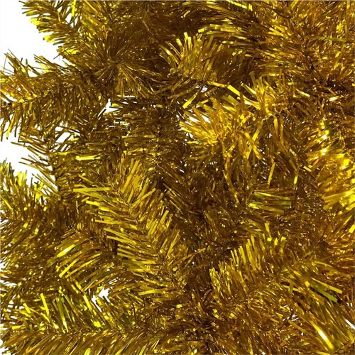 Schlanker Weihnachtsbaum mit LEDs&Kugel-Set Gold 120 cm