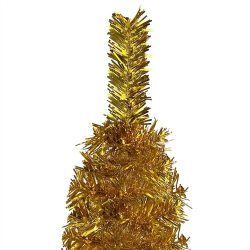Schmaler Weihnachtsbaum mit LEDs Gold 180 cm