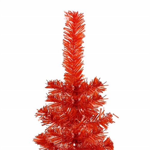 Schlanker Weihnachtsbaum mit LEDs Rot 150 cm