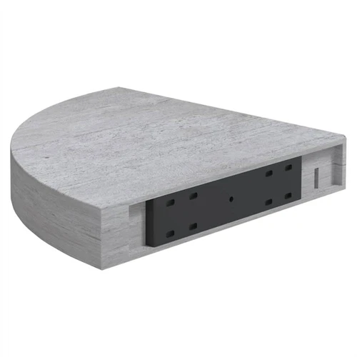 Wall Corner Shelves 4 pcs Concrete Grey 25x25x3.8 cm MDF