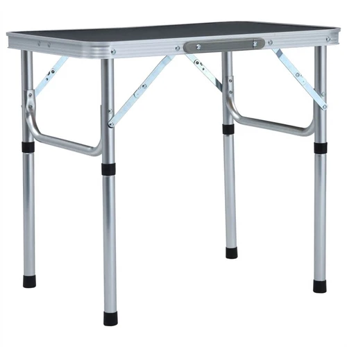 Table de Camping Pliante Aluminium Gris 60x45 cm