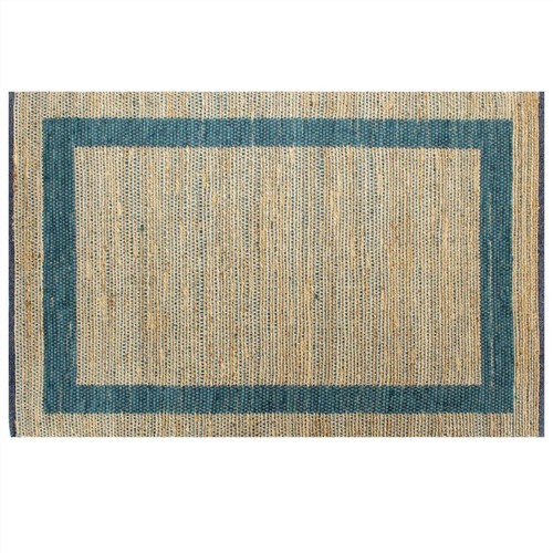 Handmade Rug Jute Blue 80x160 cm