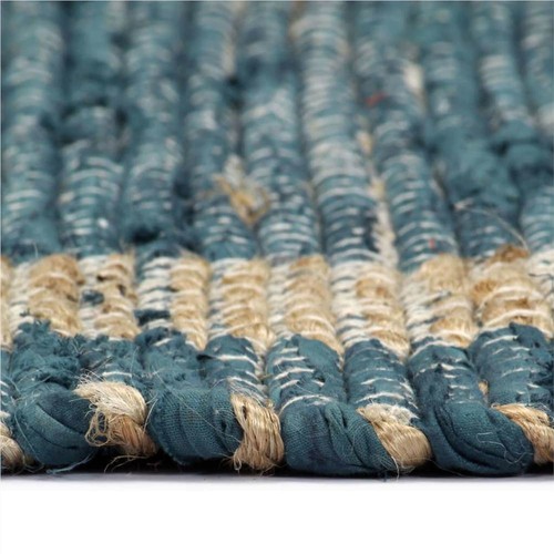 Handmade Rug Jute Blue 80x160 cm