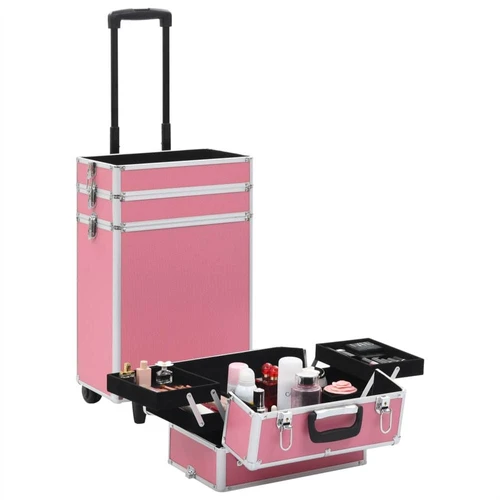 Make-up Trolley Aluminium Pink