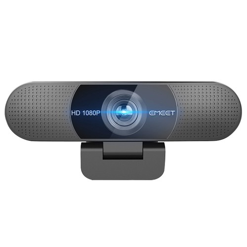 eMeet C960 1080P Webcam with Privacy Cover Built-in Noise-cancelling Microphone USB Connection for Online Education, Conferences, Video Calls - Black