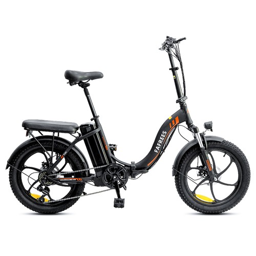 FAFREES F20 Electric Bike 20 Inch Folding Frame E-bike 7-Speed Gears With Removable 15AH Lithium Battery – Black