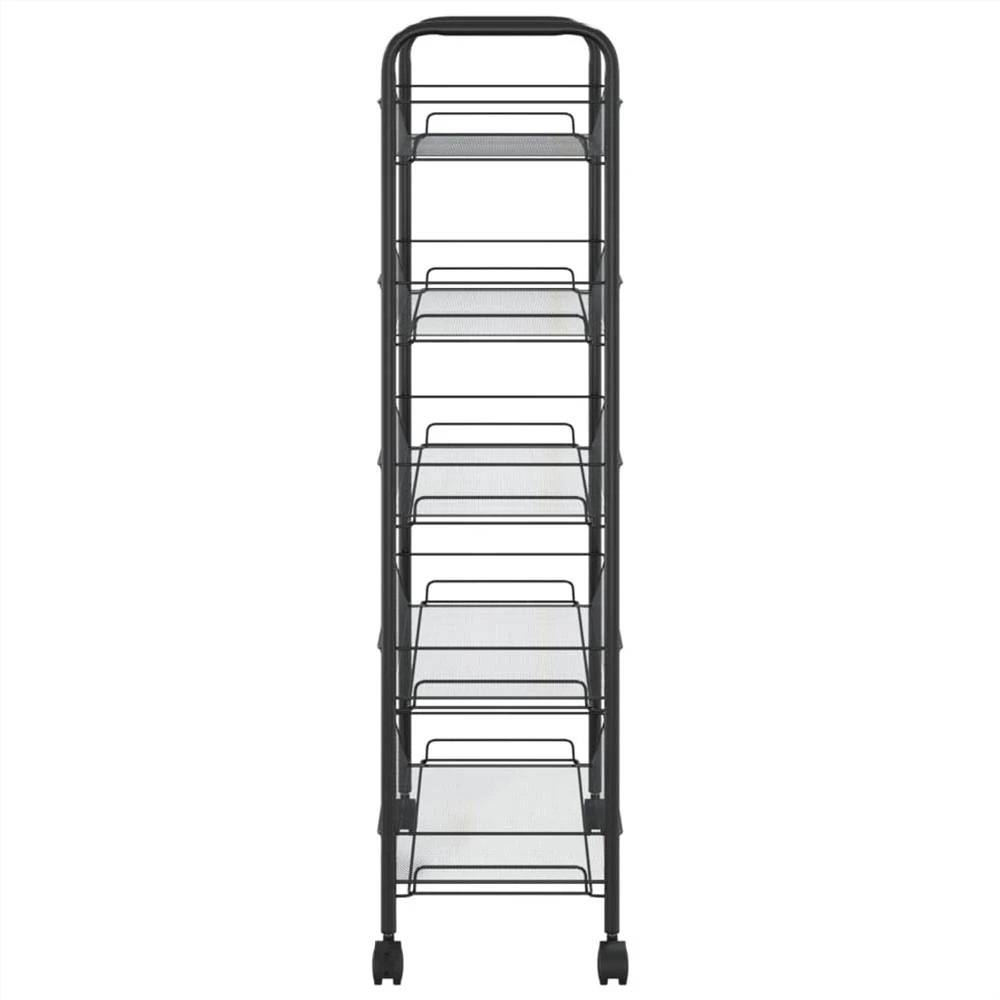 5-Tier Kitchen Trolley Black 46x26x105 cm Iron