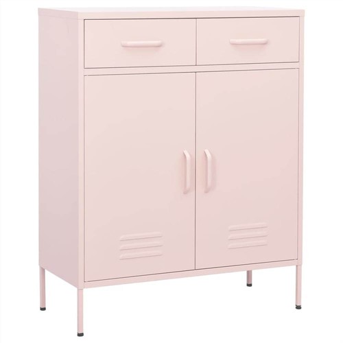 ピンク 4段 収納キャビネット Storage-Cabinet-Pink-80x35x101