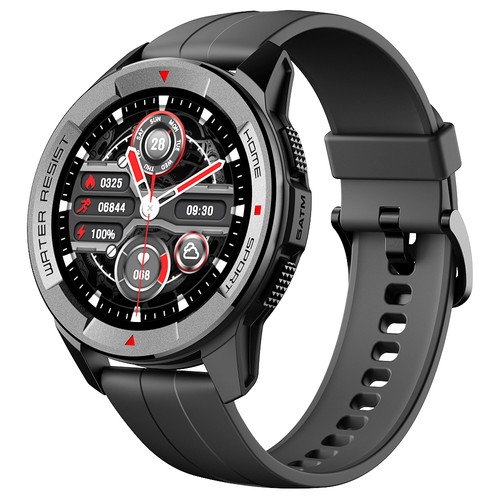 Mibro Watch X1 V5.0 Bluetooth Smartwatch 1.3 Inch AMOLED Screen 38 Sports Modes Heart Rate Blood Oxygen Sleep Monitoring 5ATM Water-Resistant 350mAh Battery 60 Days Long Standby Time Multi-language - Black