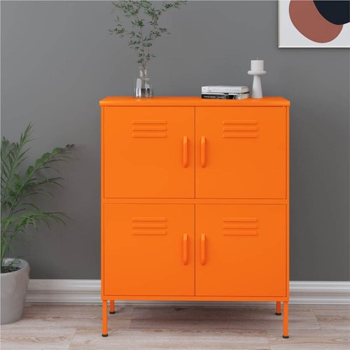 A 1口目　フレンチスタイル キャビネット オレンジ Storage-Cabinet-Orange-