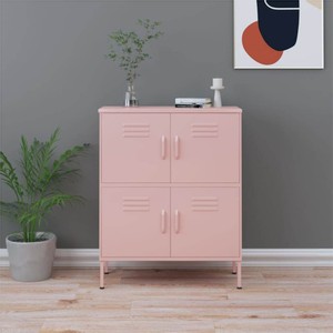 Storage Cabinet Pink 80x35x1015 cm Steel