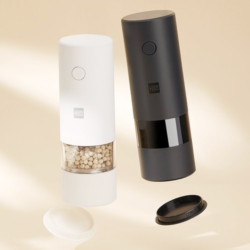 Xiaomi Youpin Huohou Electric Automatic Mill Pepper and Salt Grinder Add Battery & Ceramic Mahlkern-Weiß