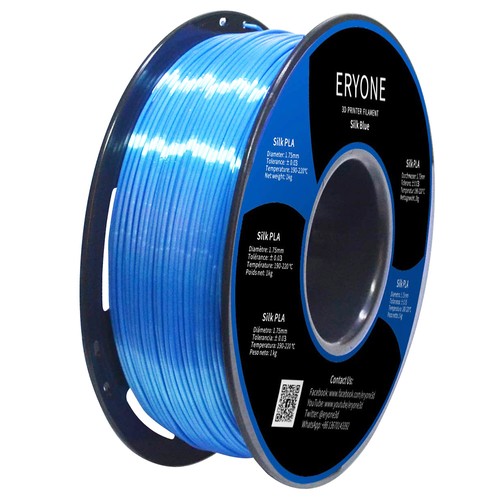 4 kg ERYONE Silk PLA-Filament – (1 kg Blau, 1 kg Gold, 1 kg Silber, 1 kg Dunkelgrün)