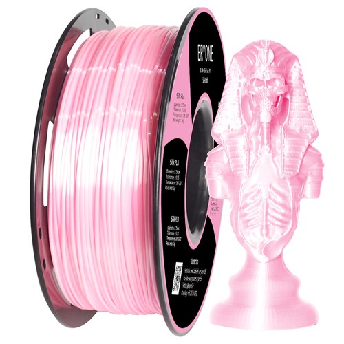 ERYONE Silk PLA Filament för 3D-skrivare 1,75 mm Tolerans 0,03 mm 1 kg (2,2 LBS)/spole - Rosa