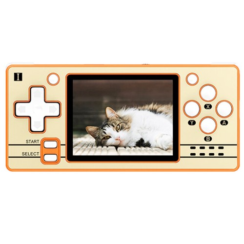 Powkiddy Q20 Mini-Handheld-Videospielkonsolen Open Source Retro 2,4 Zoll IPS-Bildschirm PS1 Game Player 64 GB – Orange