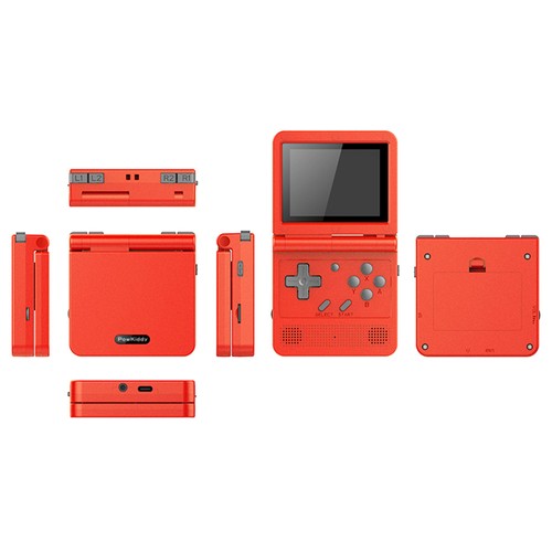Powkiddy V90 64GB Flip Retro Game Console Red