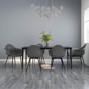 Dining Chairs 6 pcs Grey PP