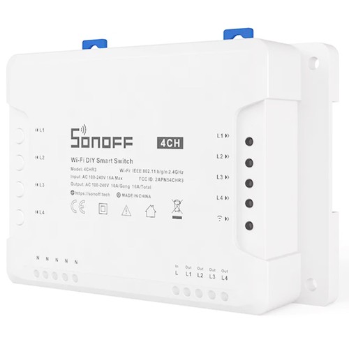 Sonoff 4CH R3 4 Gang WiFi Smart Switch 3 Arbetsläge Inter lock Inching Självlåsande Smart Home DIY Switch Via Ewelink