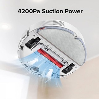 Roborock Q7 Max Robot Vacuum Cleaner 2 In 1 Vacuuming and Mopping 4200Pa Powerful Suction LDS Navigation 3D Mapping with 470ml Dustbin 350ml Water Tank 5200mAh Battery APP Control- White