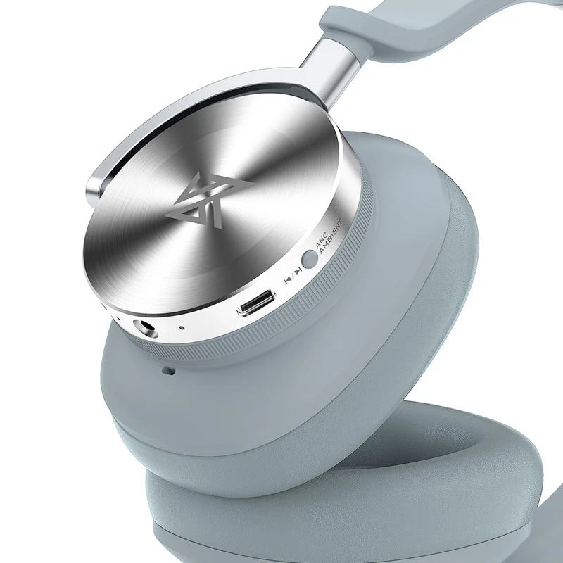 KZ T10 ANC Wireless Headphones with Mic Silver