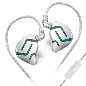 KZ ZES Elektrostatischer + dynamischer kabelgebundener HiFi-Kopfhörer mit Mikrofon Silber