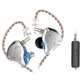 KZ ZS10 Pro Kablolu Kulaklık 4BA+1DD Mikrofonlu Mavi Hibrit Teknoloji