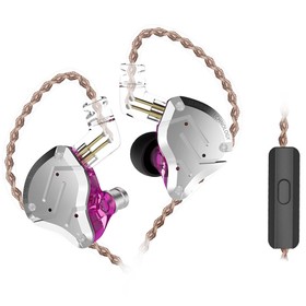 KZ ZS10 Pro Écouteur Filaire 4BA + 1DD Technologie Hybride Casque De Jeu De Basse HiFi Avec Micro  Violet