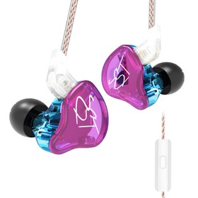 KZ ZST אוזניות חוטיות טכנולוגיה היברידית עם מיקרופון צבעוני