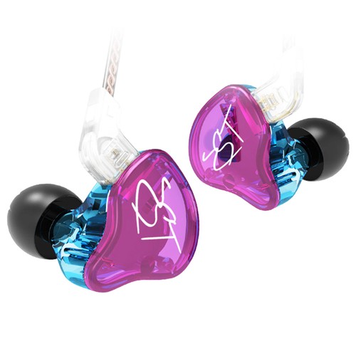 KZ ZST Wired Earphone Hybrid Technology In-Ear Sport Bass Noise Cancelling Headset – mit Mikrofon bunt