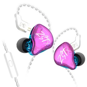 אוזניות פנים-אוזן KZ ZST X Hybrid Unit עם מיקרופון צבעוני