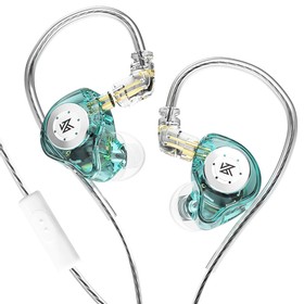 KZ EDX Pro Earphone Kabel In-ear dengan Mic Cyan