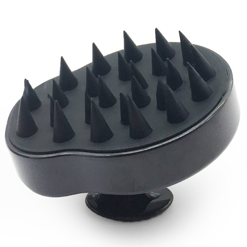 Scalp Massager Shampoo Brush with Soft Silicone Bristles Black