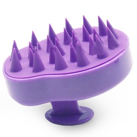 Scalp Massager Shampoo Brush with Soft Silicone Bristles Purple