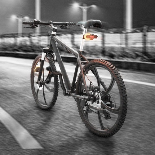 Radfahren Drahtloses Blinkerlicht Tag und Nacht sichtbar USB-Aufladung für Fahrrad, Elektrofahrrad und Roller