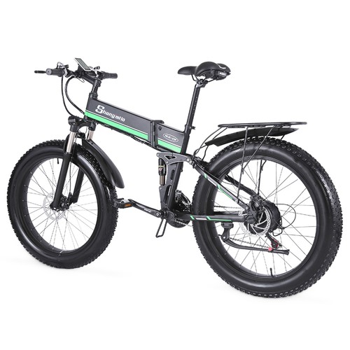 Shengmilo MX01 26 Zoll Fat Tire Elektrofahrrad 12 Magnetic Booster Fahrrad 1000W 7-Gang Shimano für Snow Mountain