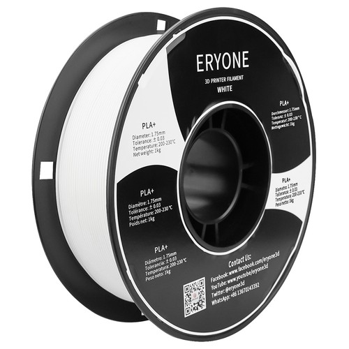 ERYONE PLA Filament för 3D-skrivare 1,75 mm Tolerans 0,03 mm1 kg (2,2 LBS)/spole - vit