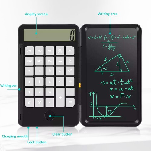 NEWYES 6,5-Zoll-Taschenrechner, Schreibtablett, tragbar, intelligent, LCD-Grafik, Handschrift-Pad, Zeichnung mit wiederaufladbarem