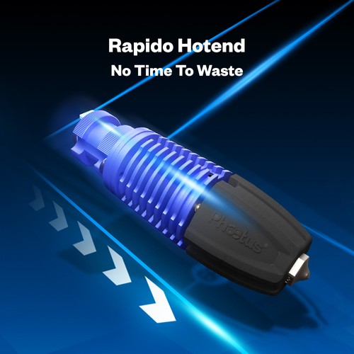 Phaetus Rapido Hotend HF Druckfluss bis zu 75mm³/s für DDB Extruder Ender3 V2 CR10 V3 115W