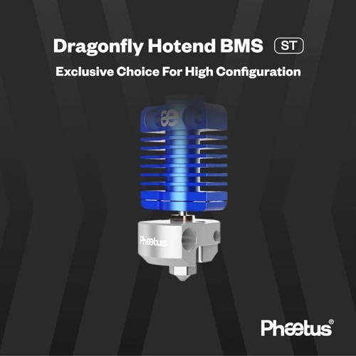 Phaetus Dragonfly HOTEND BMS ST Bimetal HEATBREAK für Bowden DDB Extruder Direct Drive - Blau