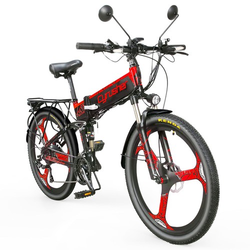 Cyrusher XF-770 折りたたみ自転車 グリーン/ブラック アクセル付 Cyrusher XF-770 折りたたみ自転車 グリーン/ブラック アクセル付