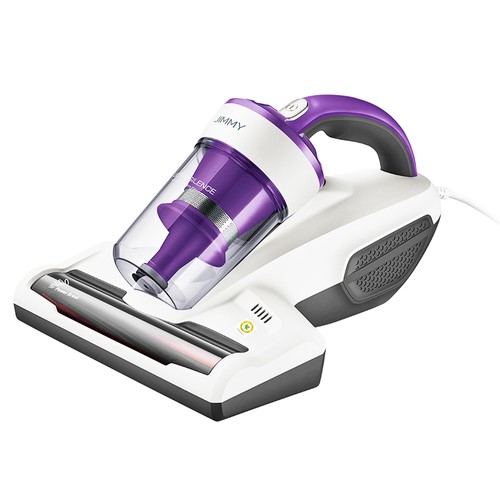 JIMMY JV12 Anti-mite Vacuum Cleaner 400W Strong Power Ultrasound UV-C Sterilization 220mm Widened Suction Port with Patented Composite Brush Roll Dual Cyclone & MIF Filter 0.4L Dust Cup - White