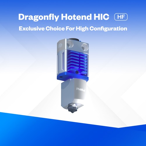 Phaetus Dragonfly HOTEND HIC HF mit verlängerter integrierter Schweißdüse, super Durchflussrate und Wärmeisolierung – Blau