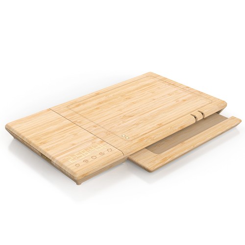 The Yes Company ChopBox smart cutting board features a UV-C light