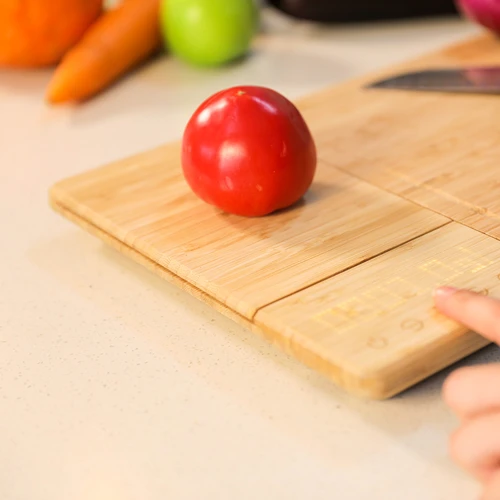 ChopBox Smart Cutting Board Bamboo Chopping Blocks With 10 Features, IPX7  Waterproof, Digital Timer, Weighing Scale, Dual-board