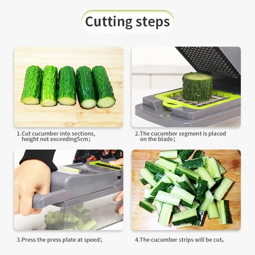 Multi-Function Kitchen Dicing and Slicing Slicer Shredder Set 15 pcs