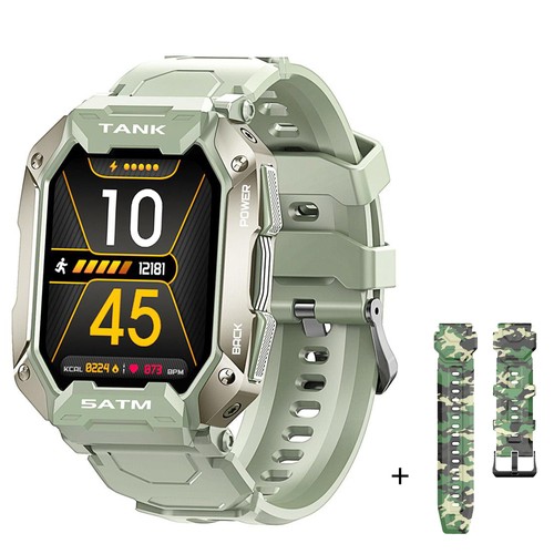 KOSPET TANK M1 Smartwatch Green Camouflage Strap