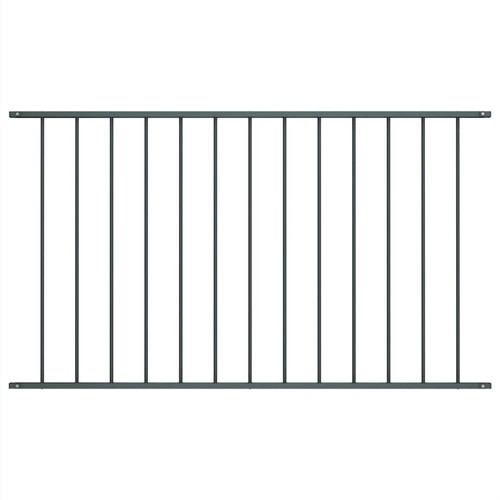 Fence Panel Powder-coated Steel 1.7x0.75 m Anthracite