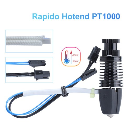 Trianglelab Rapido Hotend PT1000 Druckfluss bis zu 75 mm³/s 115 W Hochtemperatur 350 °C für DDB Extruder Ender3 V2 CR10