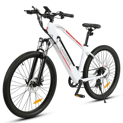 SAMEBIKE MY-275 10,4Ah 500W 48V 27,5tum Elcykel 20mph Toppfart 80km Körsträcka Maxbelastning 150kg Vit